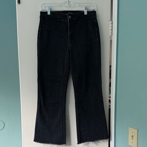 J Brand Black Flare Cropped Women's Jeans